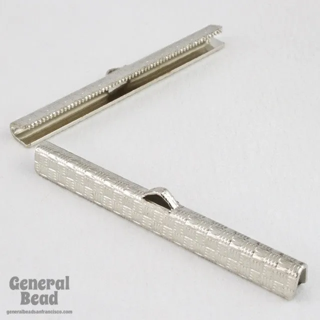 1 1/2 Inch Silver Tone Bar Clamp #MFJ024