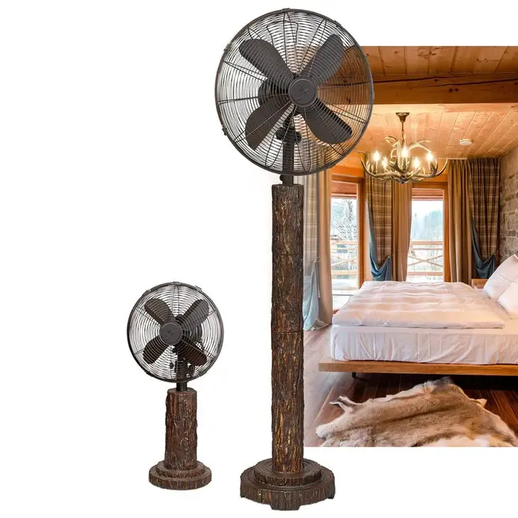 10" Standing Table Fan - Fir Bark