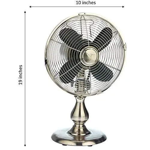 10" Standing Table Fan - Stainless