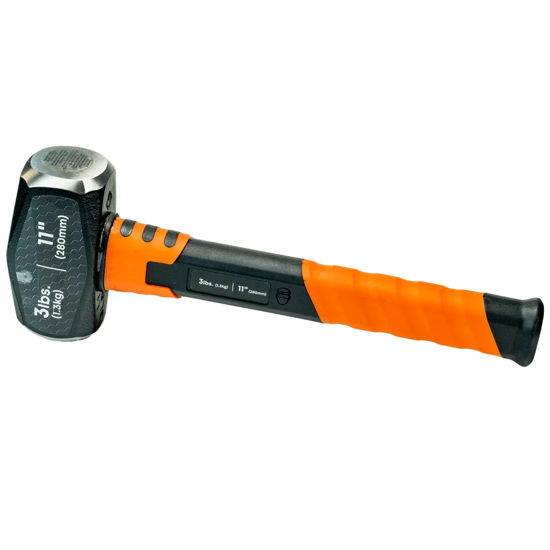 11" Drilling Hammer with Fiberglass Handle, 3 lb.