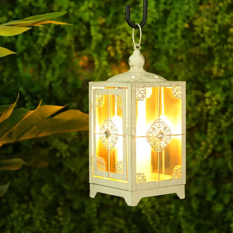 11" High DecorativeMetal Candle Lanterns