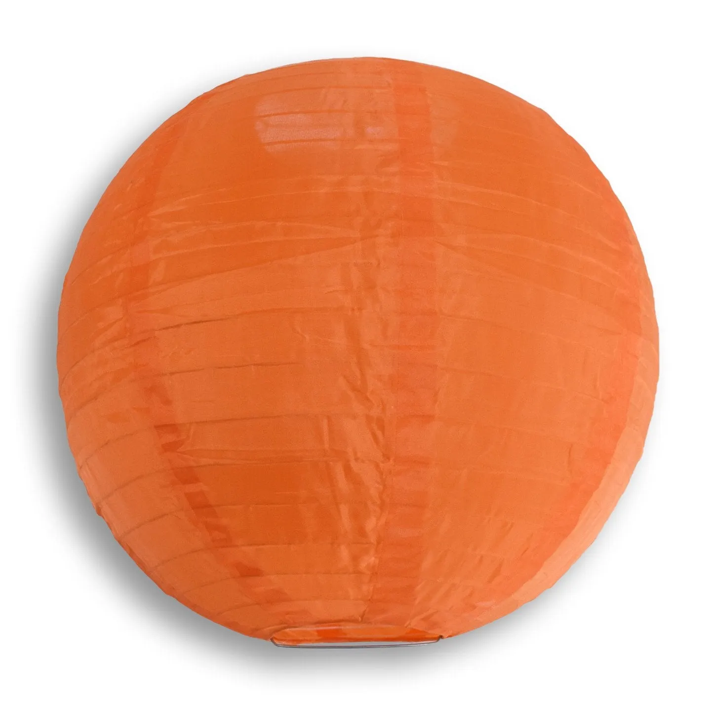 12 PACK | 14" Orange Shimmering Nylon Lantern, Even Ribbing, Durable, Hanging Decoration