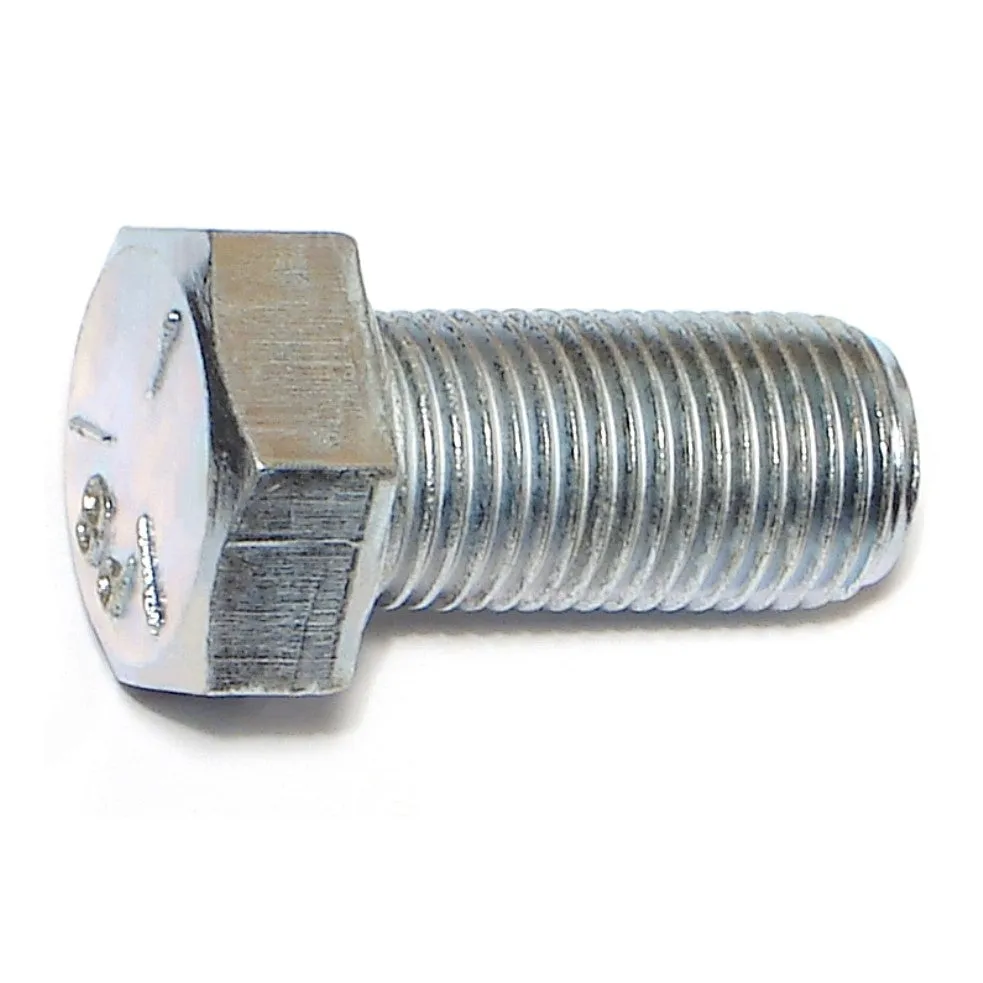 1/2"-20 x 1" Zinc Plated Grade 5 Steel Fine Thread Hex Cap Screws (5 pcs.)