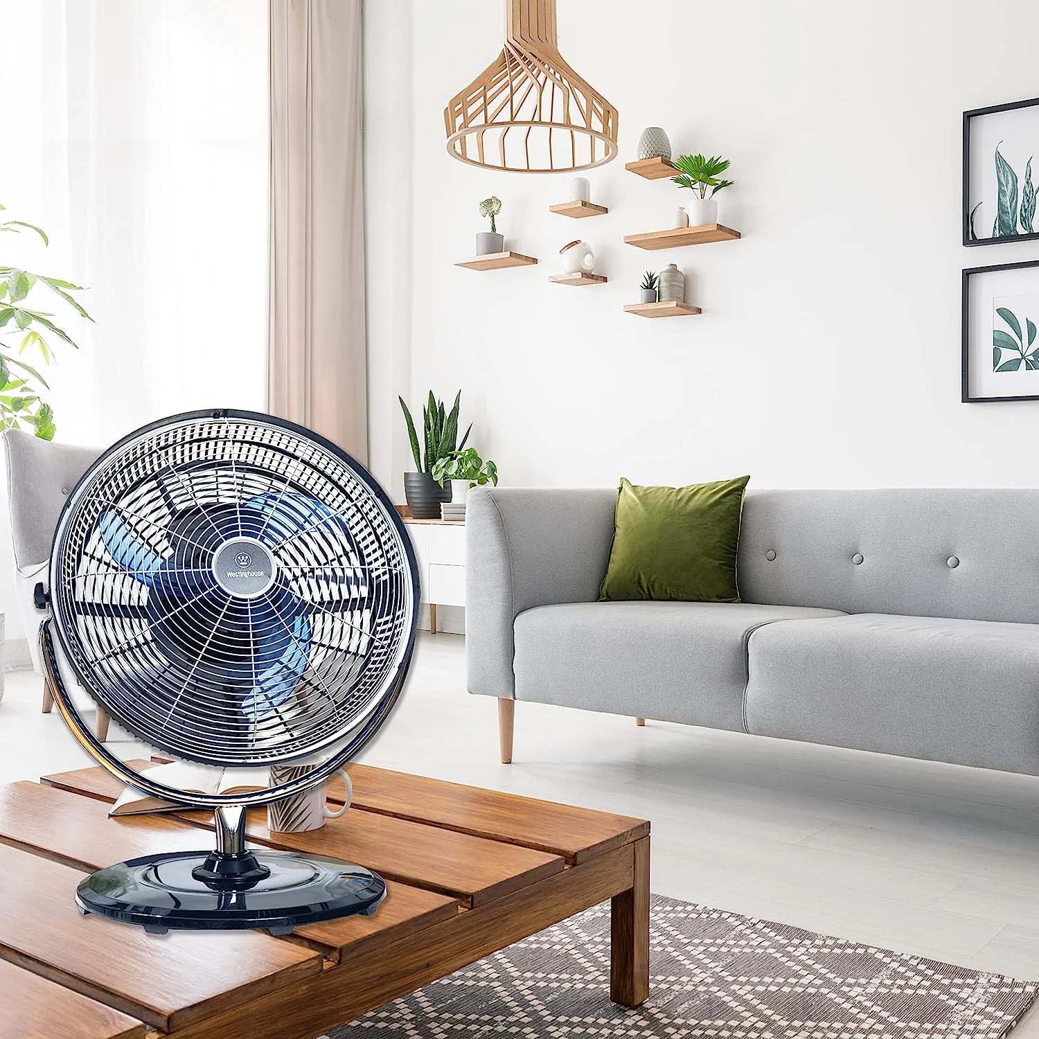 16" 2 in 1 Oscillating Stand   Table Fan