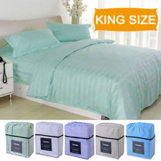 1800 Count 4 Piece Bed Sheet Set Deep Pocket 5 Color Available King Size New-white