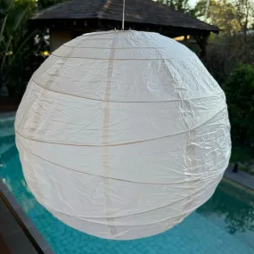 2 pack - 50cm IRREGULAR RIBBED White Paper Lantern