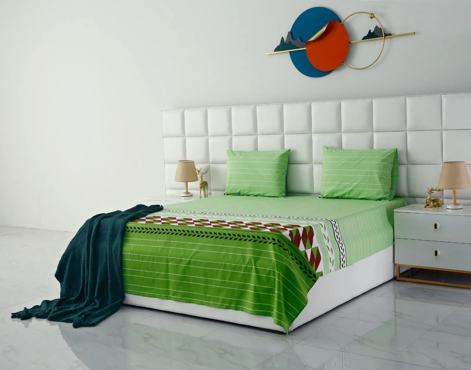 3 PCs Double Bed Sheet -DB204