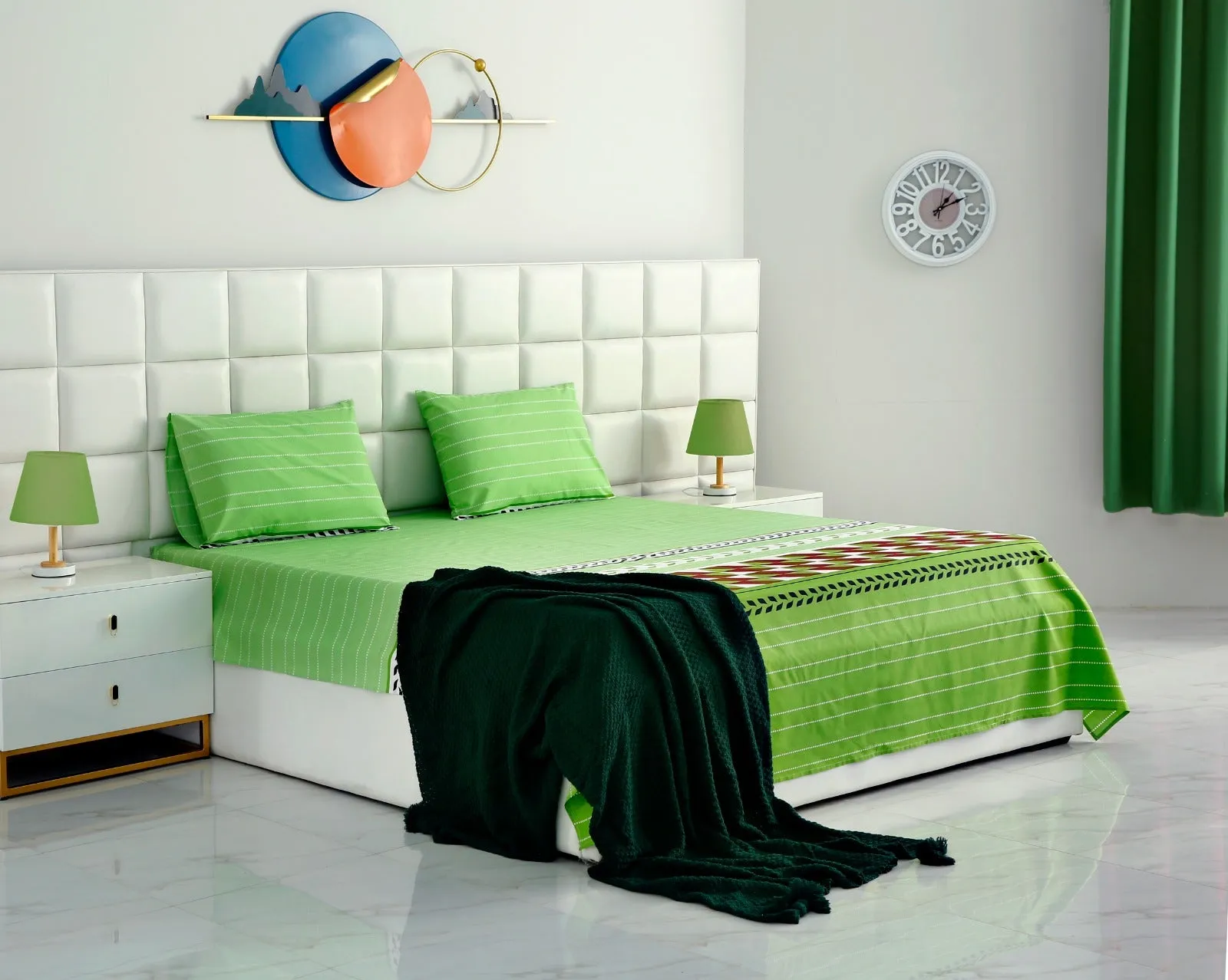 3 PCs Double Bed Sheet -DB204