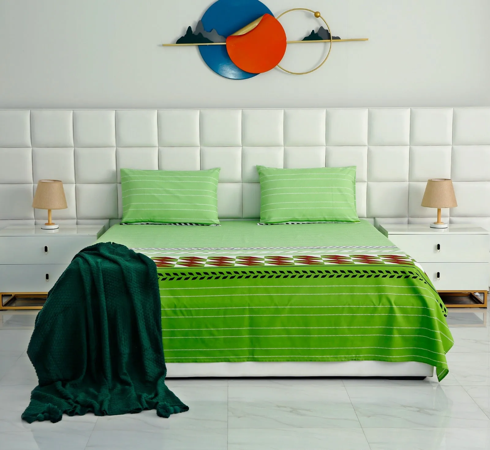 3 PCs Double Bed Sheet -DB204