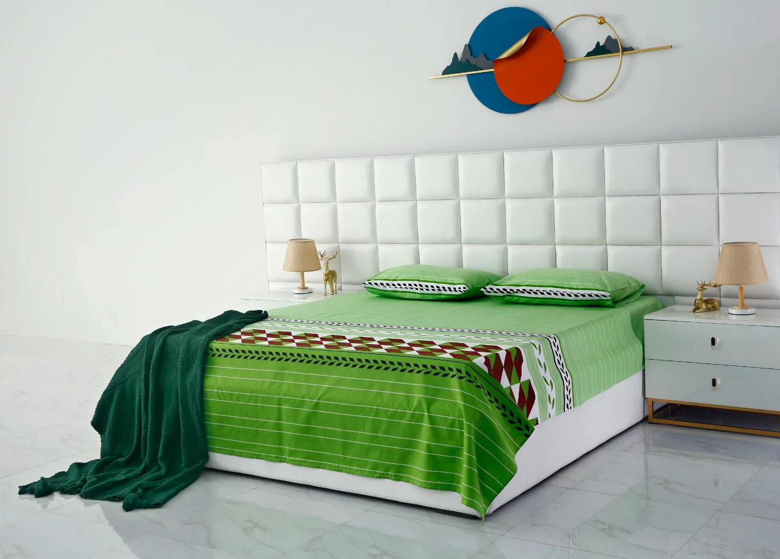 3 PCs Double Bed Sheet -DB204