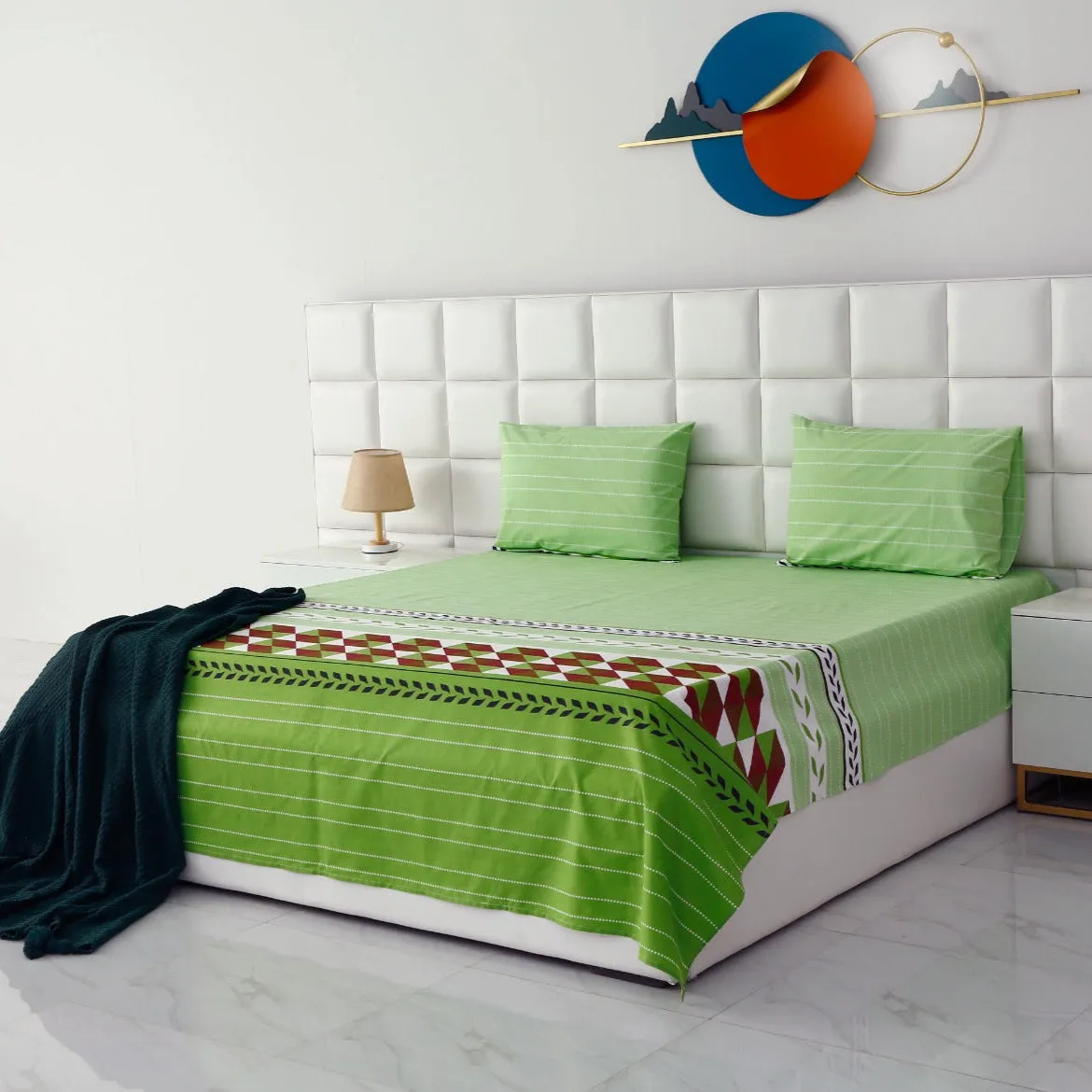 3 PCs Double Bed Sheet -DB204