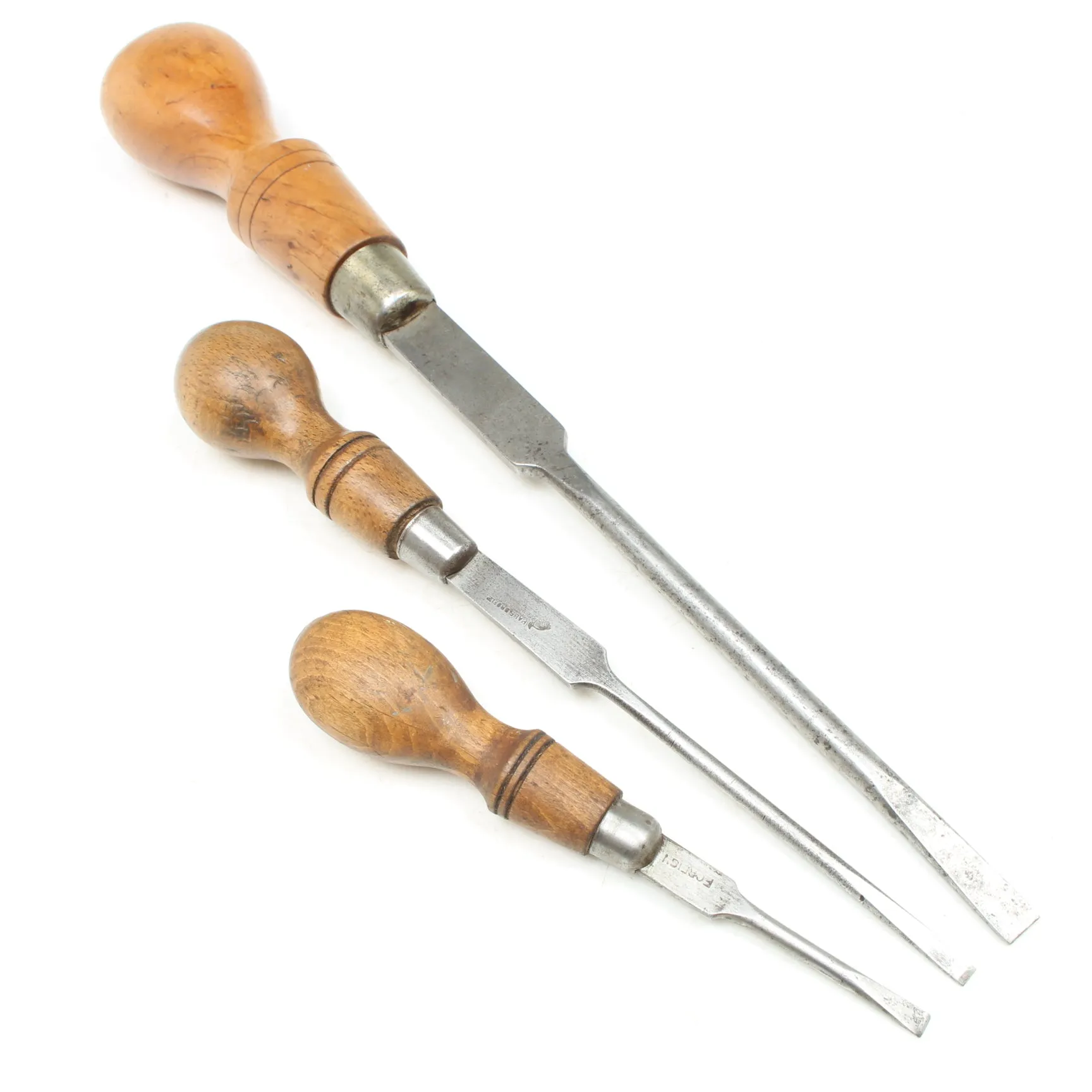 3x Old Screwdrivers   Bradawl (Beech, Boxwood)