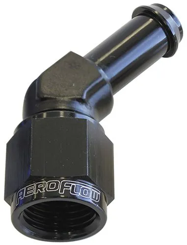 45° Hose Barb 1/2" to -8AN AF412-08BLK