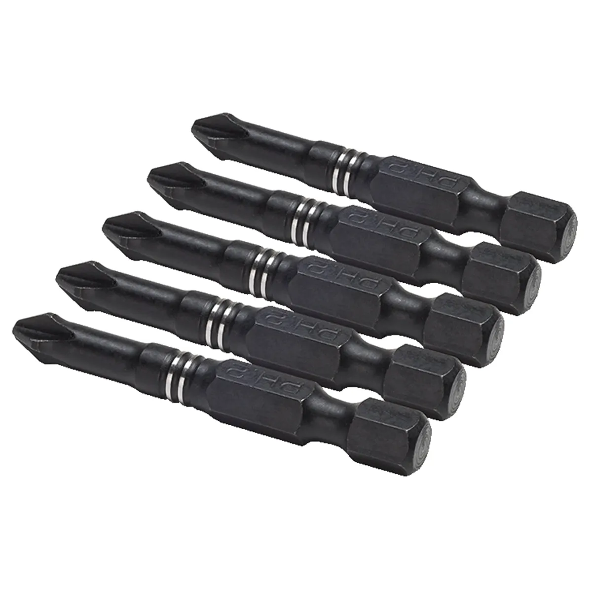 5 Piece. 2" Phillips PH2 Impact Bit Set