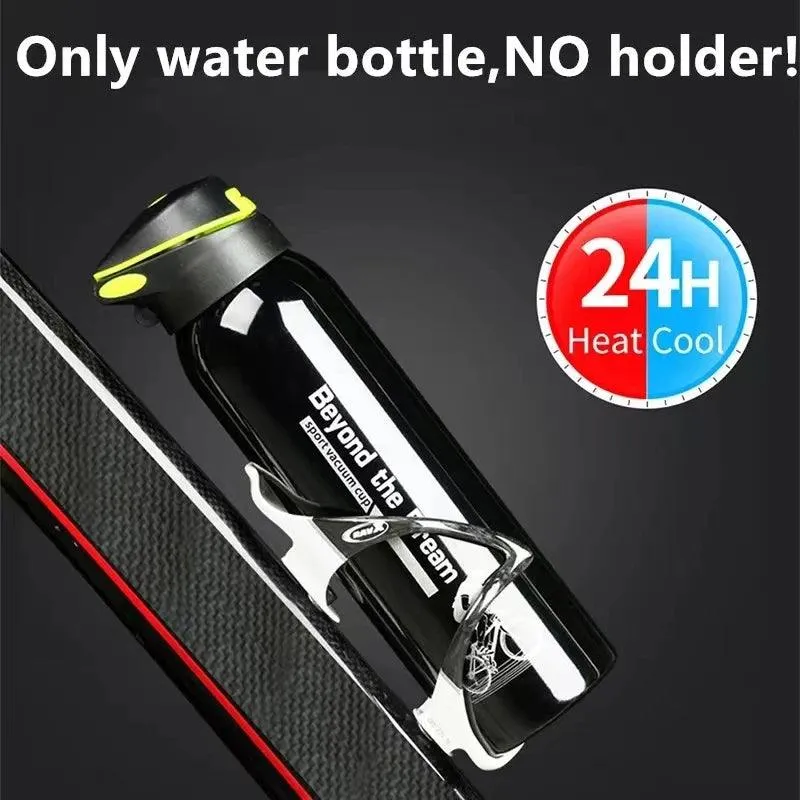 500ML Vacuum Insulated Stainless Steel Bicycle Water Bottle - Double Walled Cycling Thermo Mug with Straw