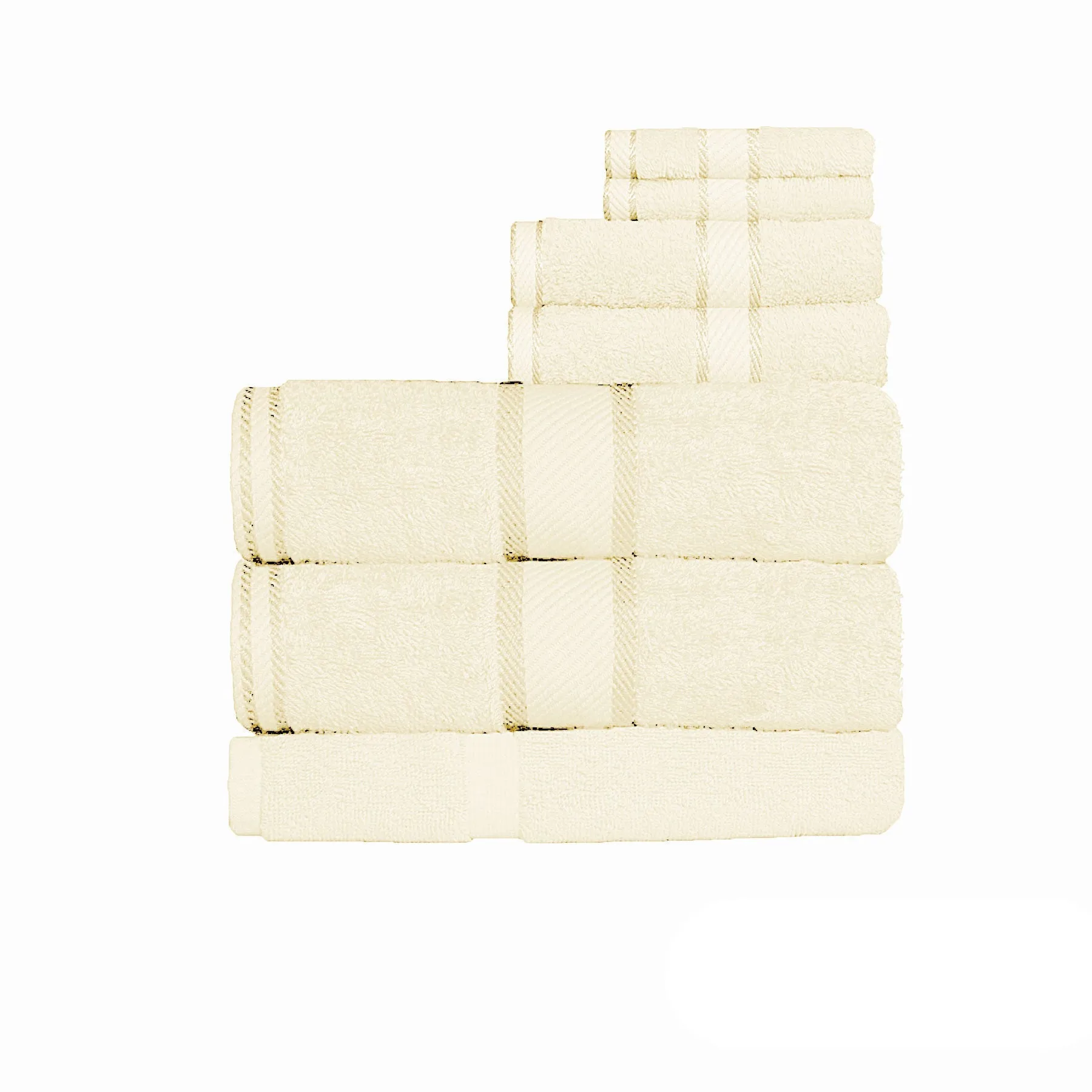 550gsm Cotton 7 Pce Bath Sheet Set Cream