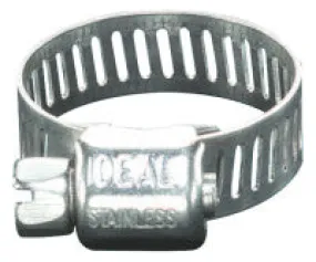 62P Series Small Diameter Clamp,1/2" Hose ID, 3/8-1"Dia, Stainless Steel 201/301