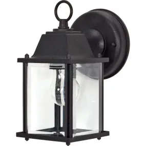 9 In. Outdoor Wall Light Black finish