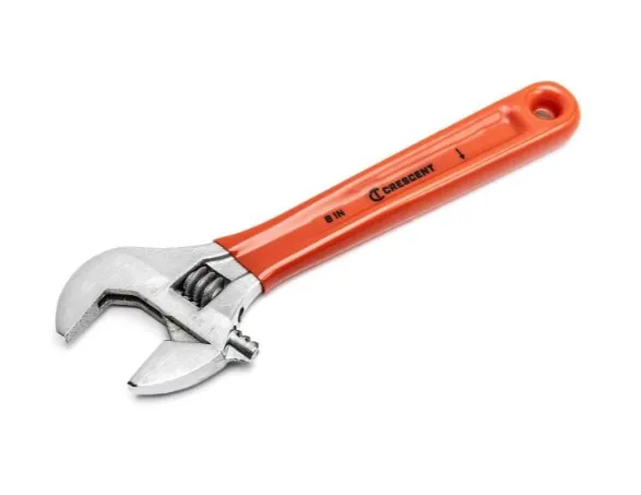 Adjustable Wrench- 8" Chrome w/ Cushioned Grip