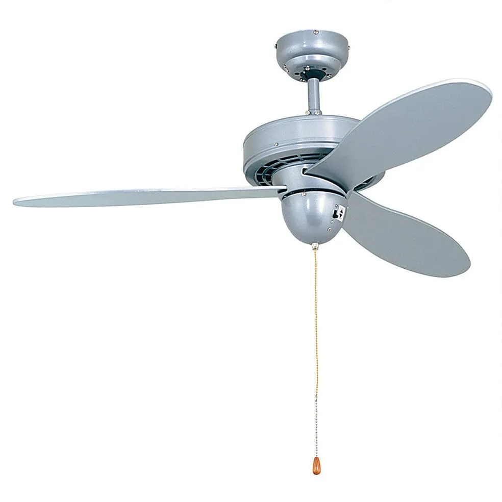 Aeroplane Ceiling Fan - 3 Blades | Silver