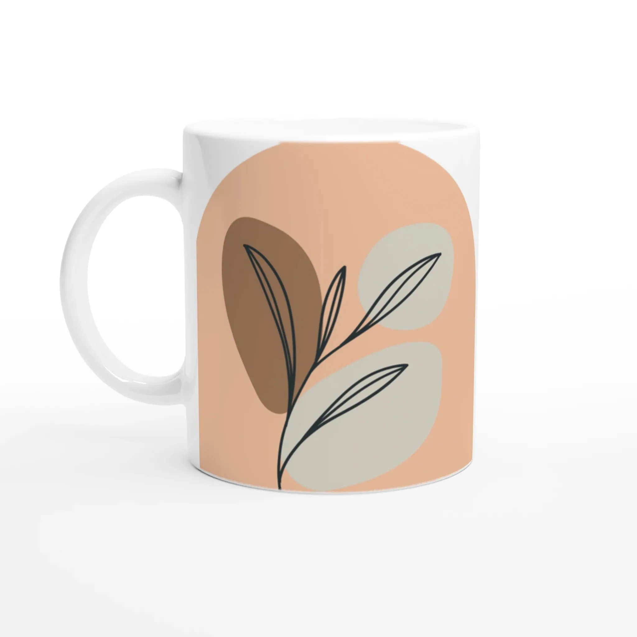 Aesthetic Flower and Vase Mug Design