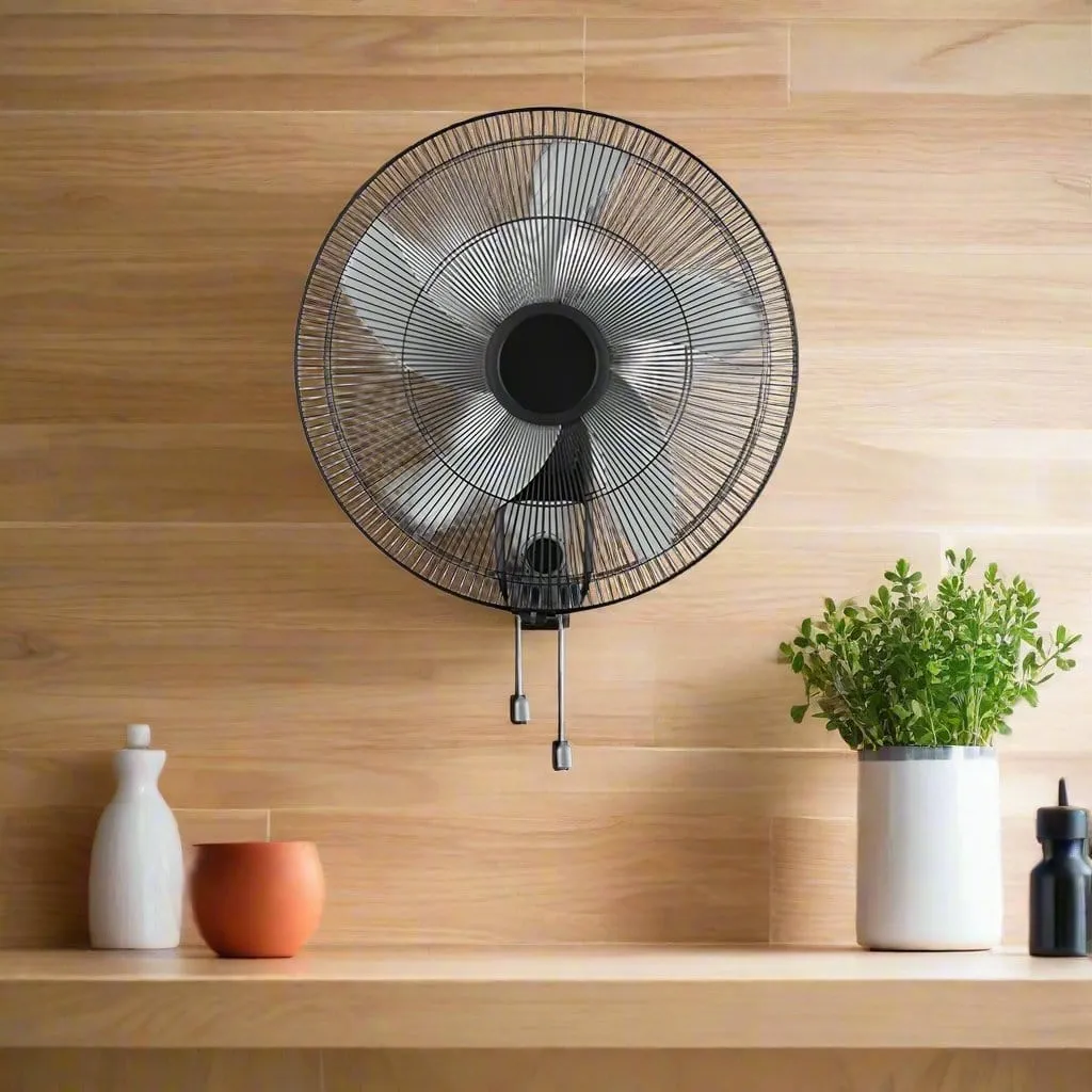 Alara Metal Wall Fan Black