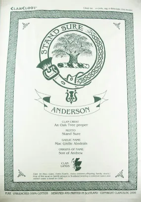 Anderson Clan Tea Towel