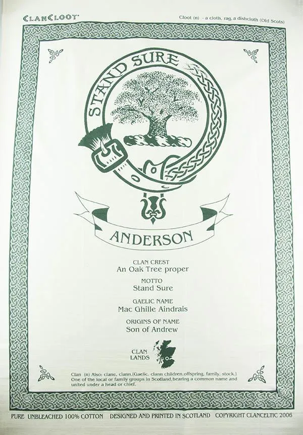 Anderson Clan Tea Towel