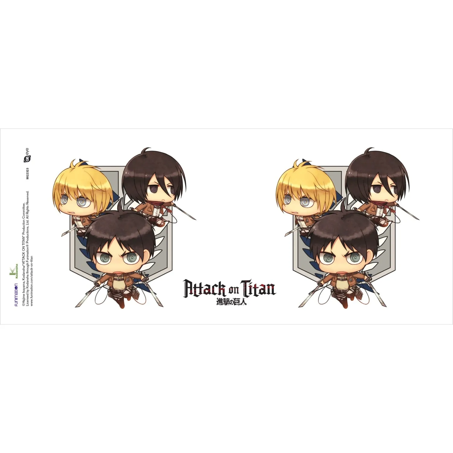 Attack On Titan - Mug - 320ml - Chibi Trio