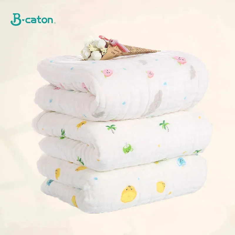 Baby BathTowel Boys Girls 100% Cotton Children Baby Towels Blanket For Newborn Bathrobe 6 Layers Gauze Washcloth Infant Swaddle