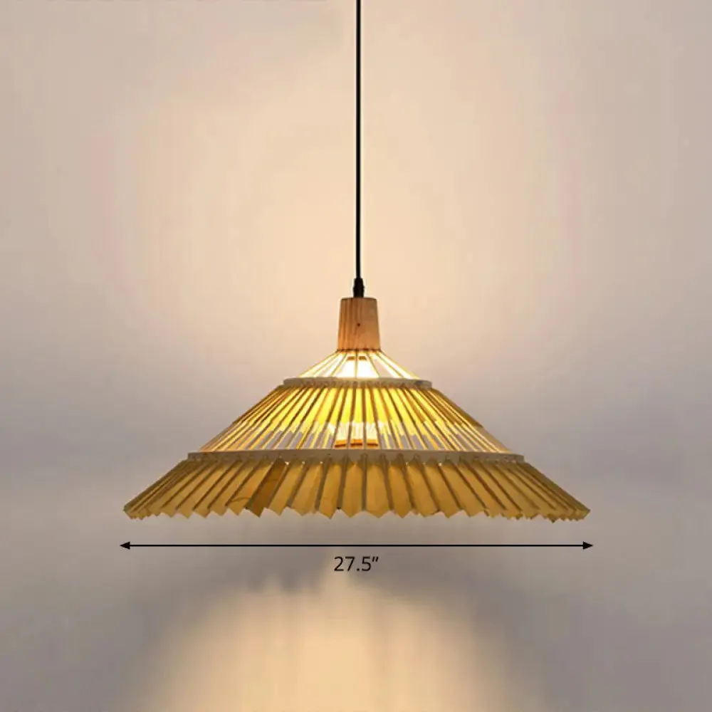 Bamboo Chinoiserie Pendant Light - 1 Head Suspension Lighting for Restaurants