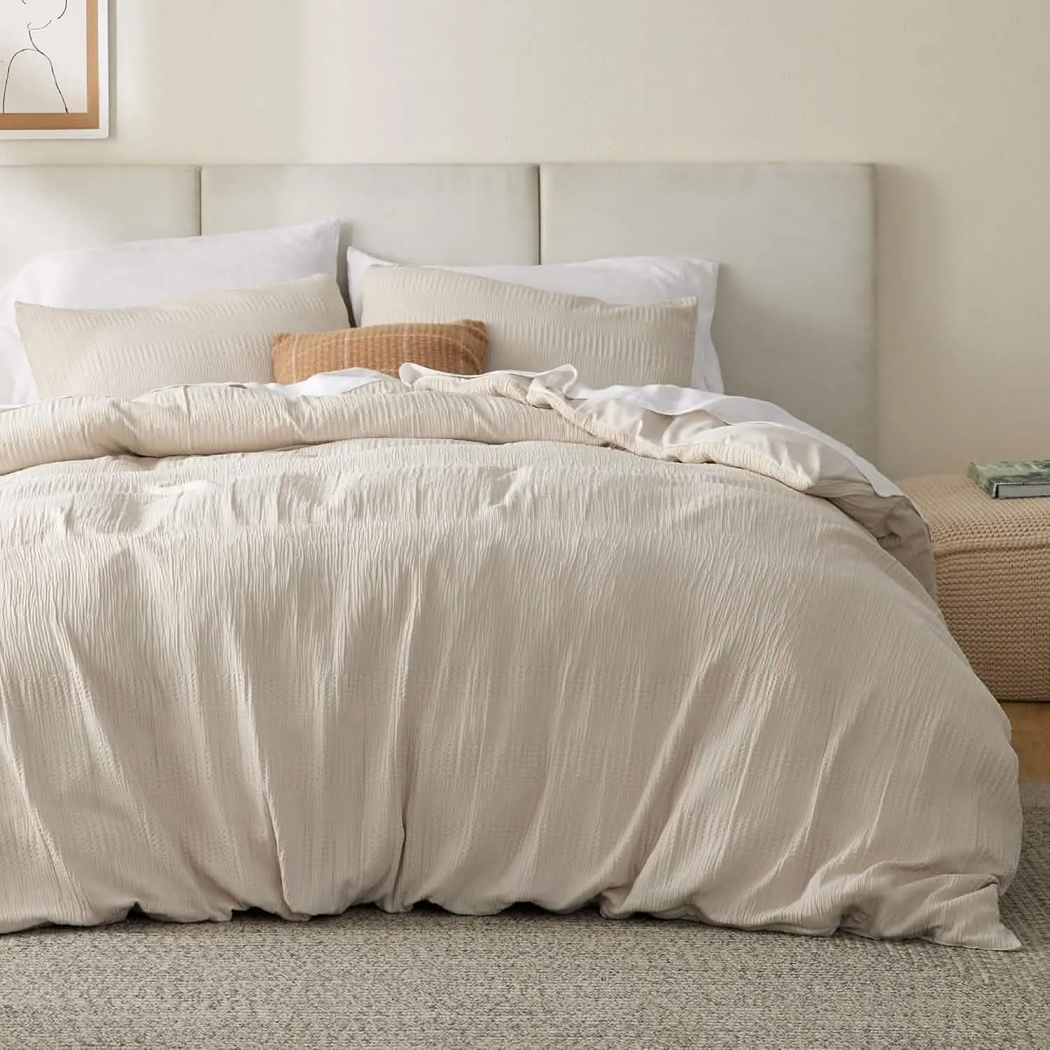 Bedsure Muslin Waffle Weave Duvet Cover Set