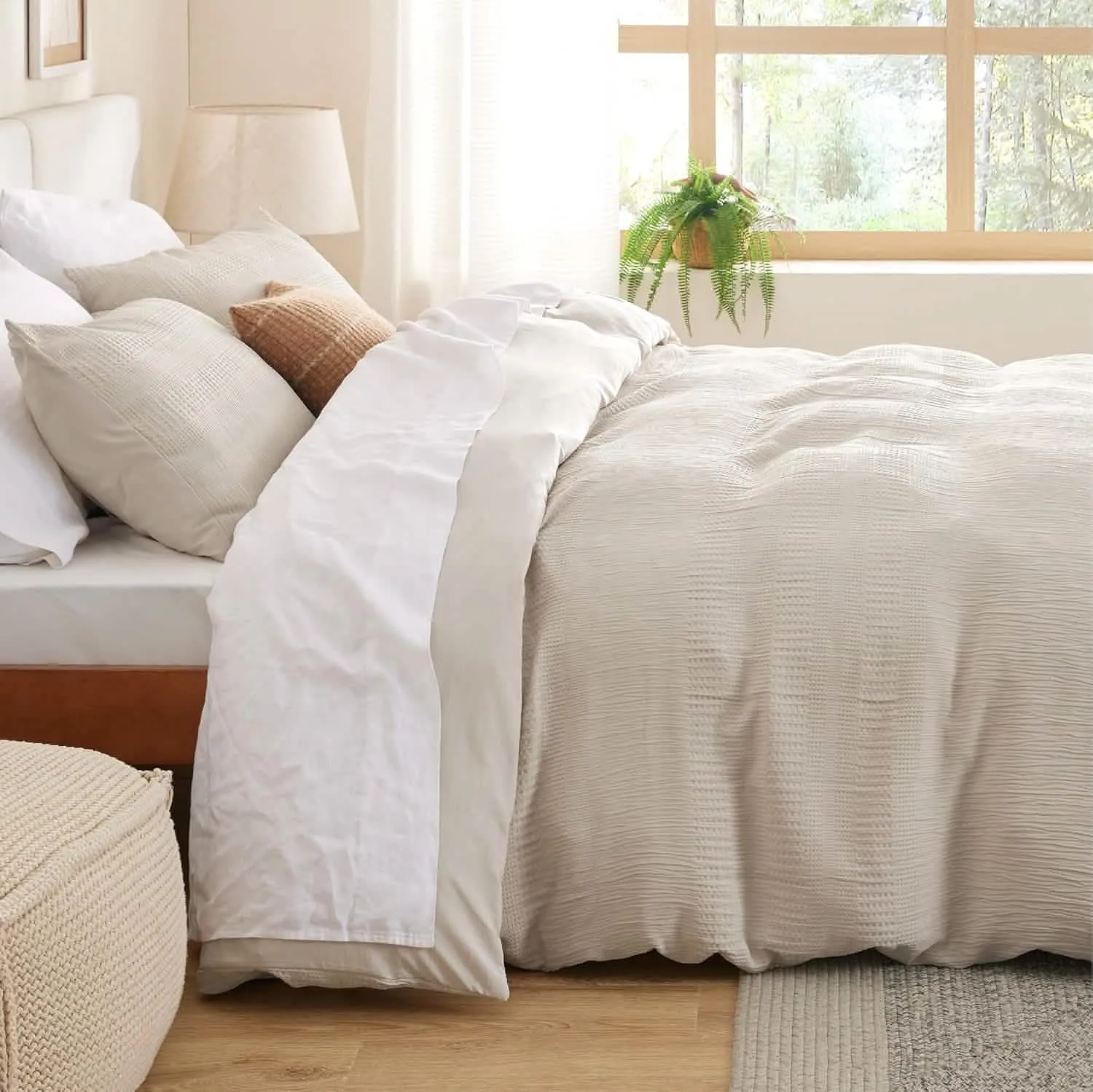 Bedsure Muslin Waffle Weave Duvet Cover Set