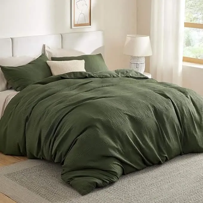 Bedsure Muslin Waffle Weave Duvet Cover Set