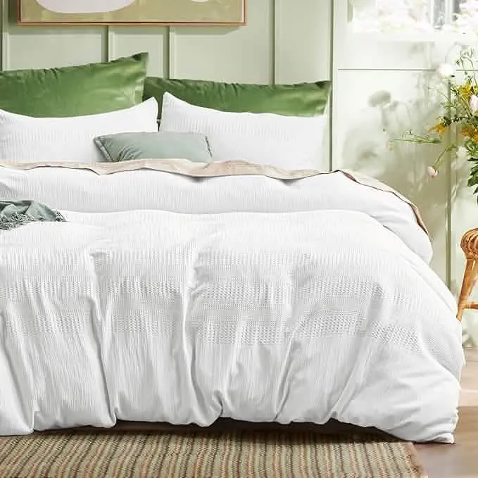 Bedsure Muslin Waffle Weave Duvet Cover Set