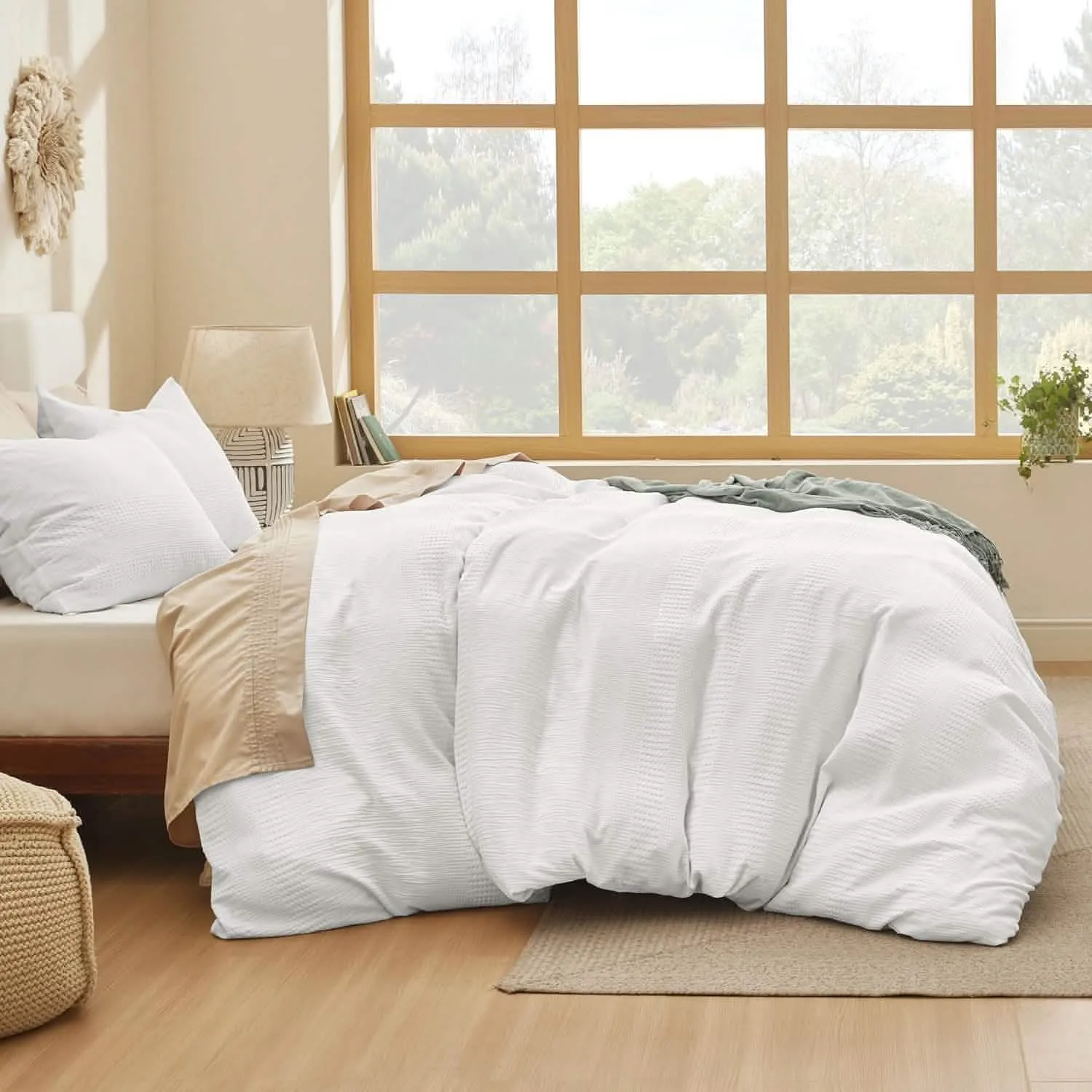 Bedsure Muslin Waffle Weave Duvet Cover Set