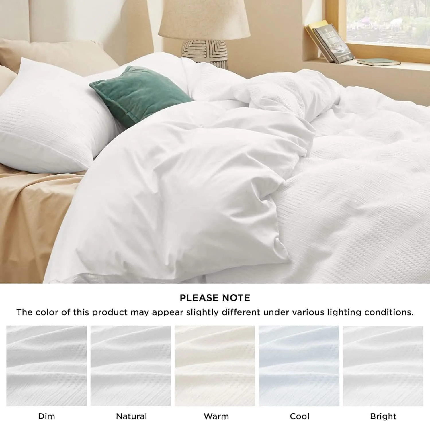 Bedsure Muslin Waffle Weave Duvet Cover Set