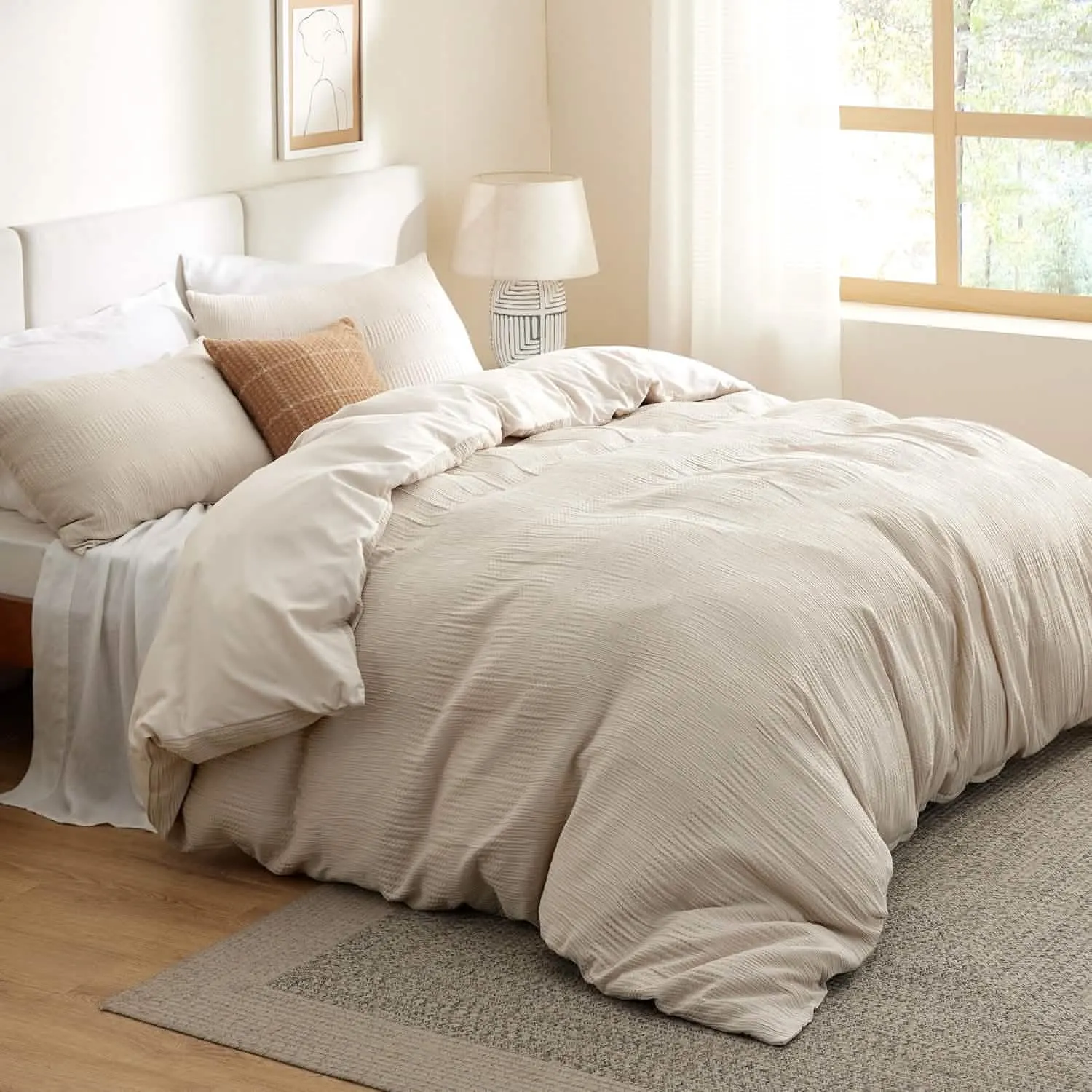 Bedsure Muslin Waffle Weave Duvet Cover Set