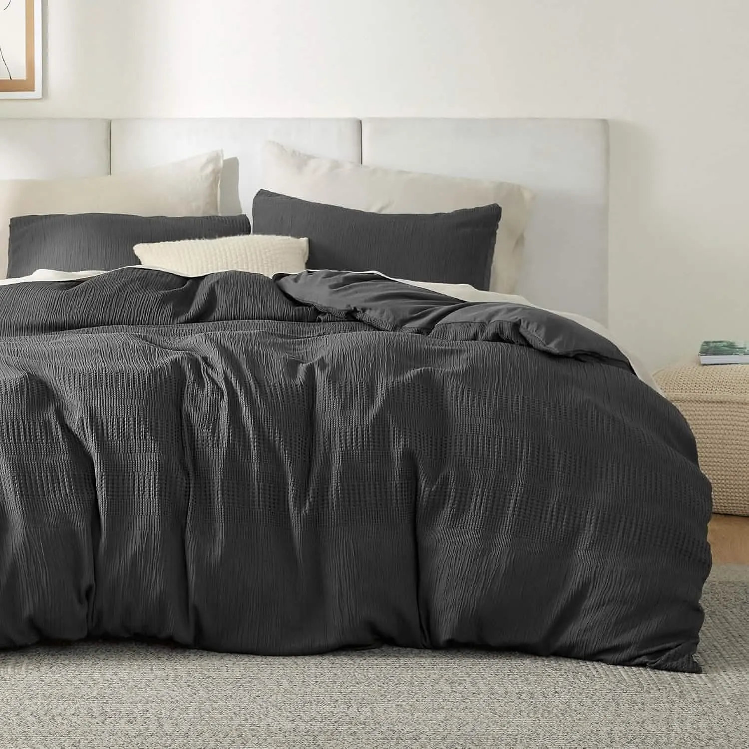 Bedsure Muslin Waffle Weave Duvet Cover Set