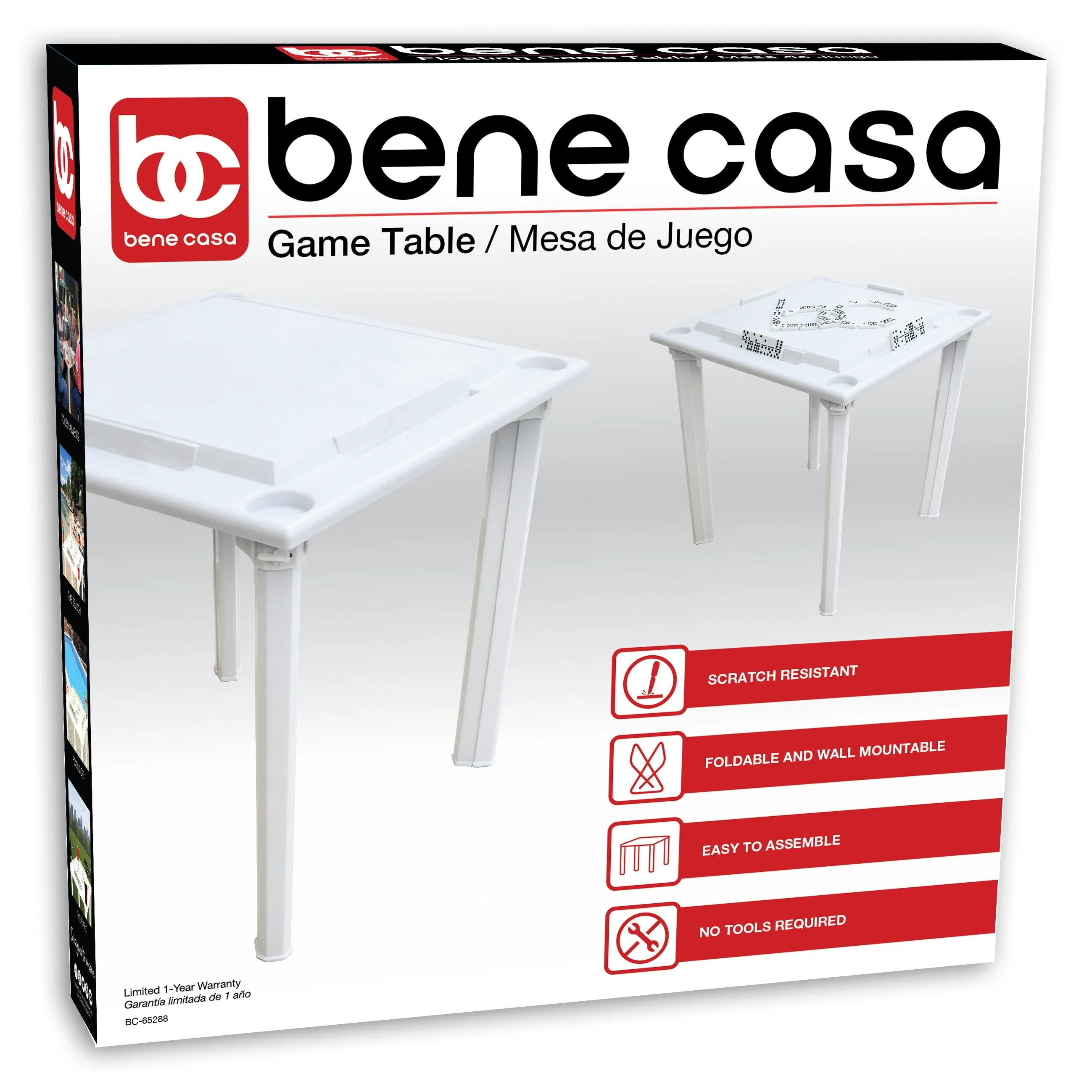 Bene Casa Plastic Portable Domino Table