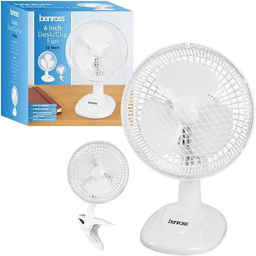 Benross 6inch 2in1 Desk/clip Fan