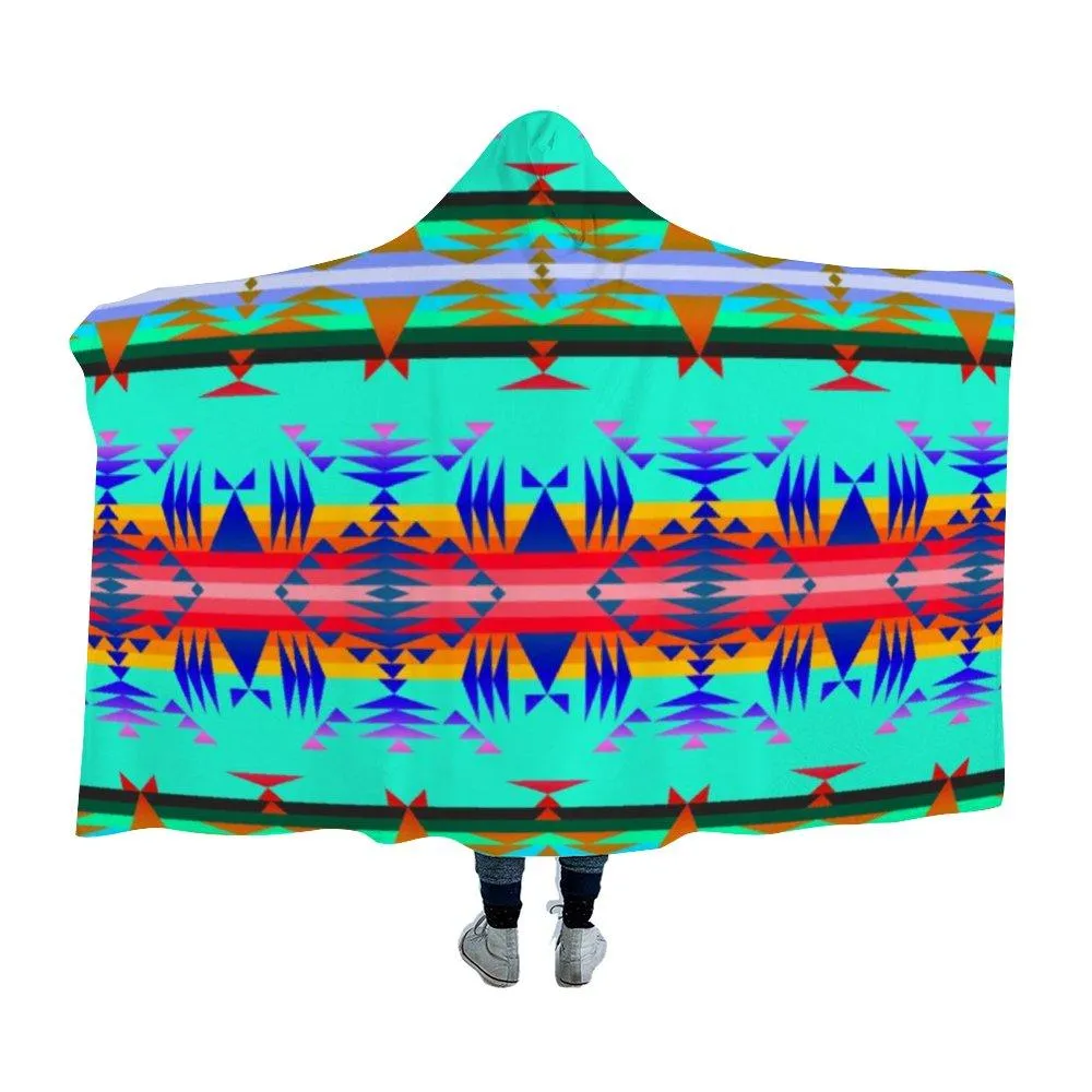 Between the Mountains Spring Hooded Blanket