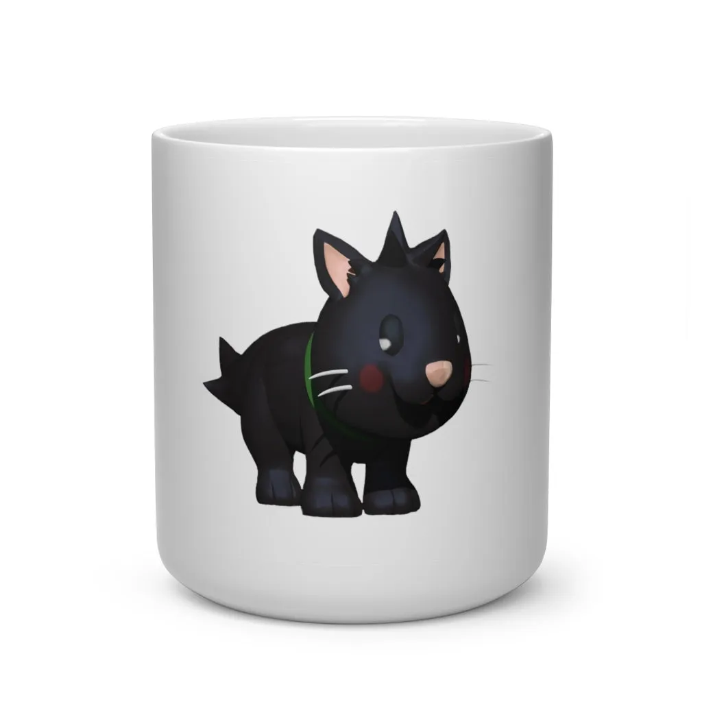 Black Kitty Heart Shape Mug