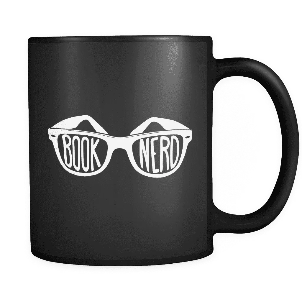 Book Nerd Black Mug