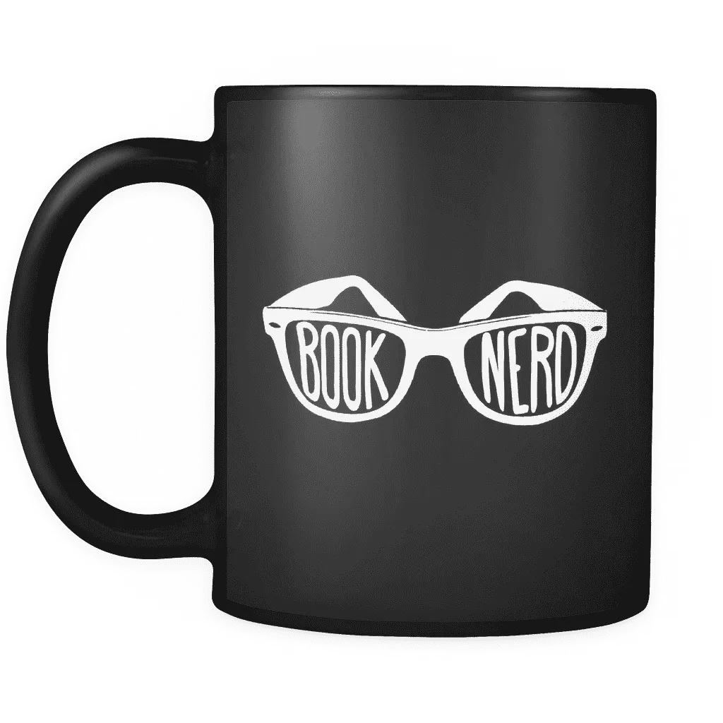 Book Nerd Black Mug