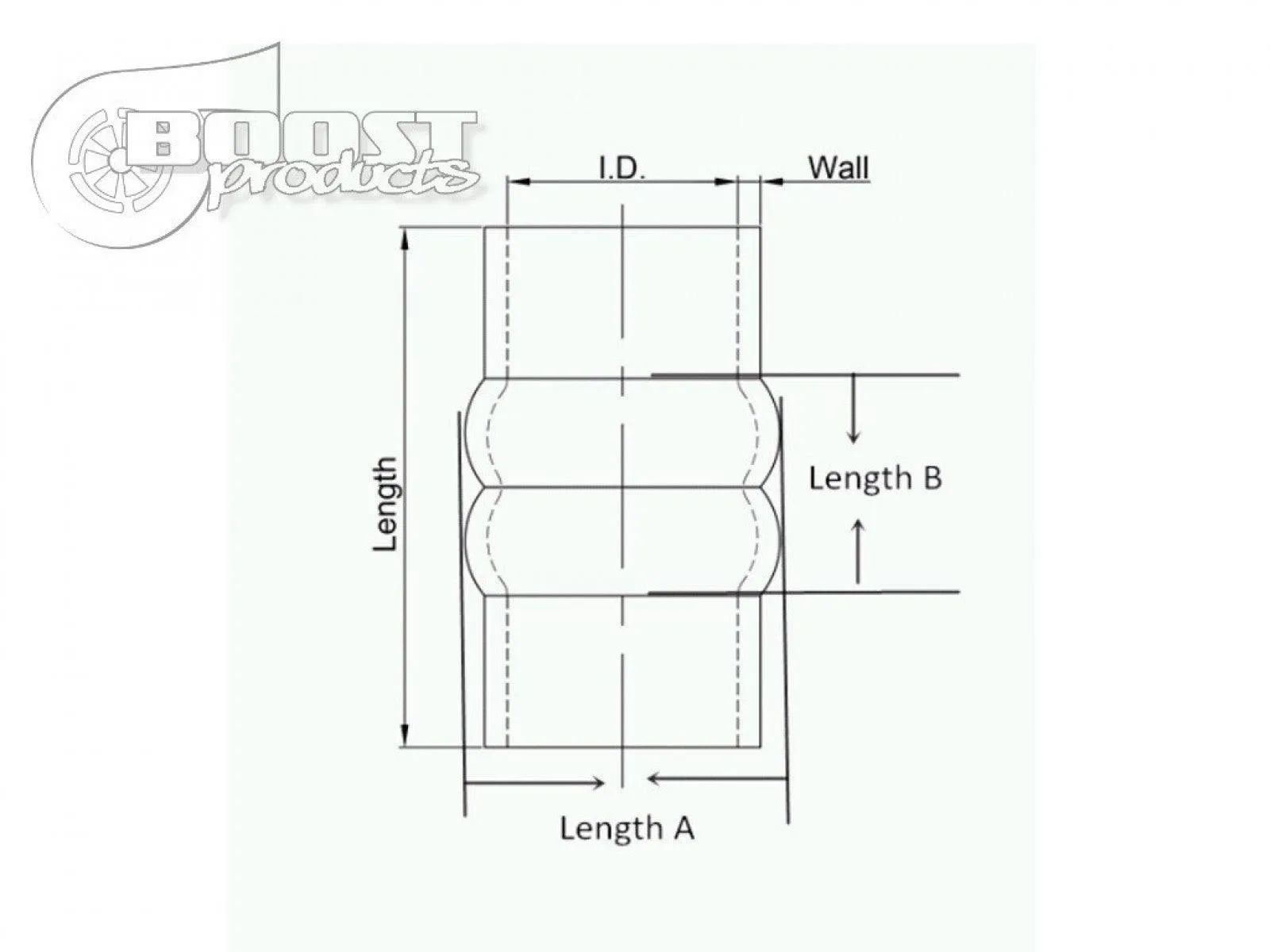 BOOST Products Silicone Coupler with Double Hump, 63mm (2-1/2") ID, Blue