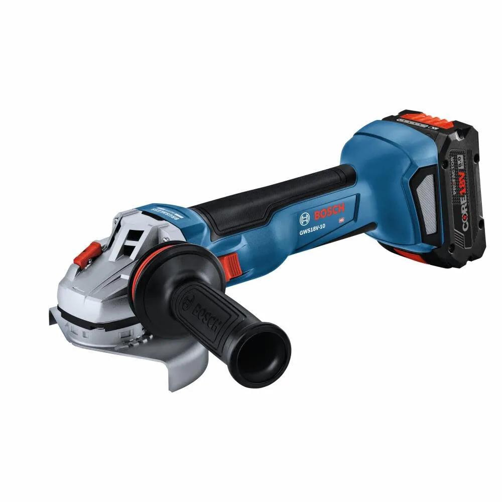 Bosch GWS18V-10B14 18V Brushless 4-1/2 - 5" Angle Grinder Kit with (1) CORE18V 8.0 Ah PROFACTOR Performance Battery