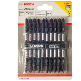 Bosch PH2 Impact Double Ended Screwdriver Bit Set 10Pcs 110MM (2608522406)