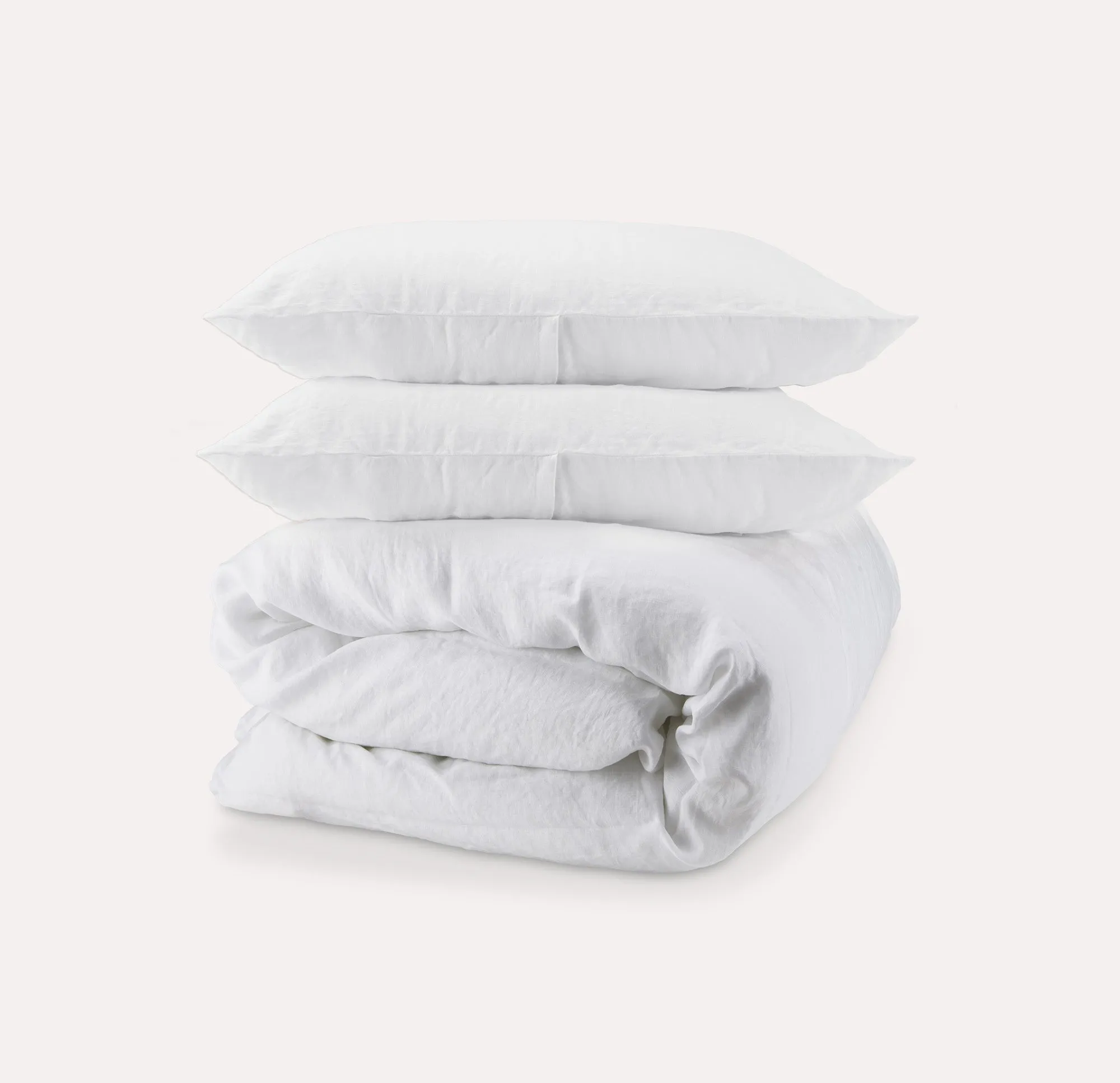 Breeze Linen Duvet Cover Set - Snow White