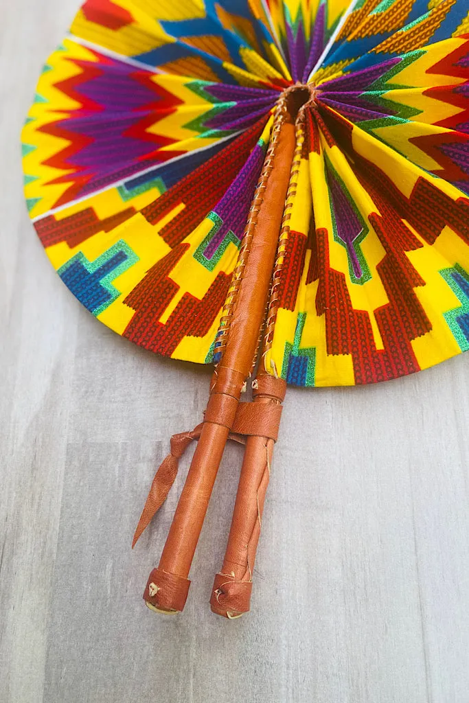 Bridal Kente Ankara Foldable Fan